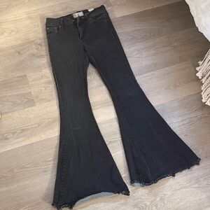 Free people Women's Black Flared Jeans